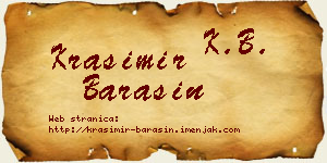 Krasimir Barašin vizit kartica